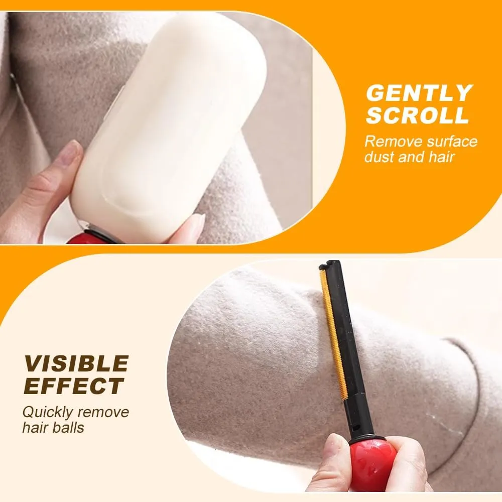 2025 New Enjoy Portable Lint Roller, Casual Portable Reusable Lint Roller Reusable Mini Lint Roller Pet Hair Remover, 2 In1 Washable Lint Remover Sticky Lint Roller Ball for Clothes (1, Black)