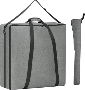 24" Dog Playpen Storage Bag, Suitable for Foldable Exercise Pet Playpens, Dog Fence Travel Bag With Handles For Camping and RV Trip, Waterproof Oxford Fabric Grey