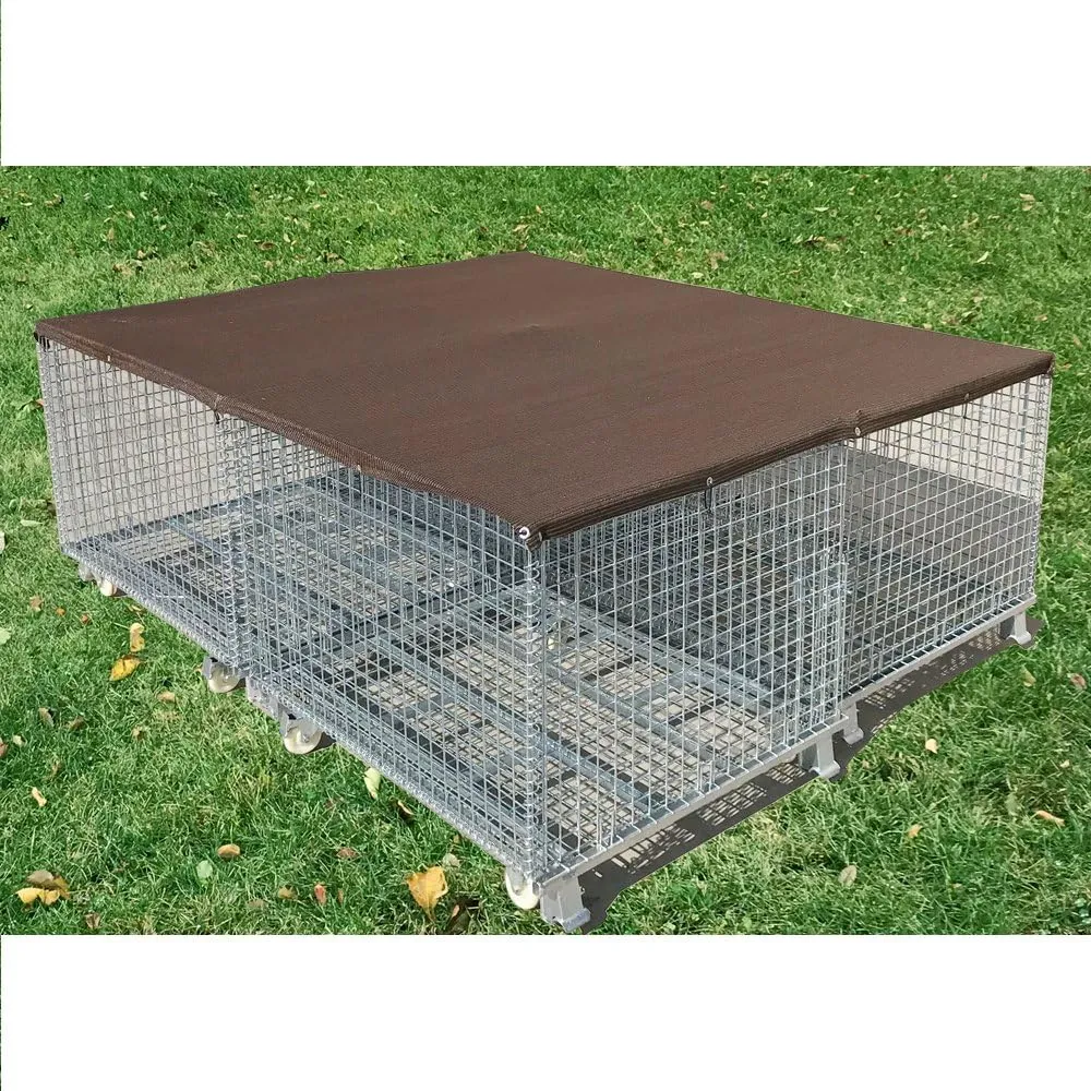 Alion Home UV Stable Dog Run & Pet Kennel Shade Cover, Sunblock Shade Privacy Panel with Grommets and Hems on 4 Sides (Kennel not Included) (10' x 20', Dark Brown)