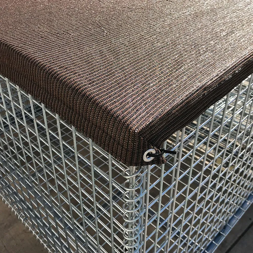 Alion Home UV Stable Dog Run & Pet Kennel Shade Cover, Sunblock Shade Privacy Panel with Grommets and Hems on 4 Sides (Kennel not Included) (10' x 20', Dark Brown)