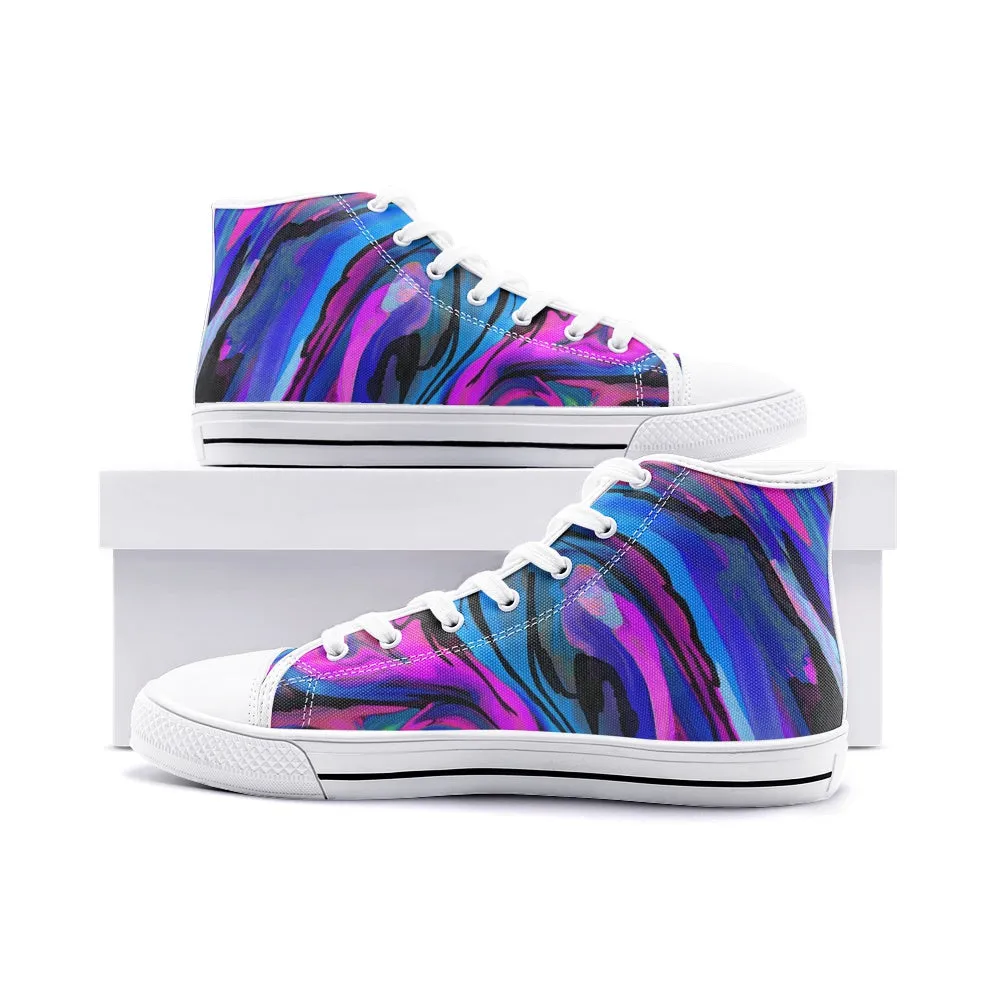 Aurora Borealis Unisex High Top Canvas Shoes