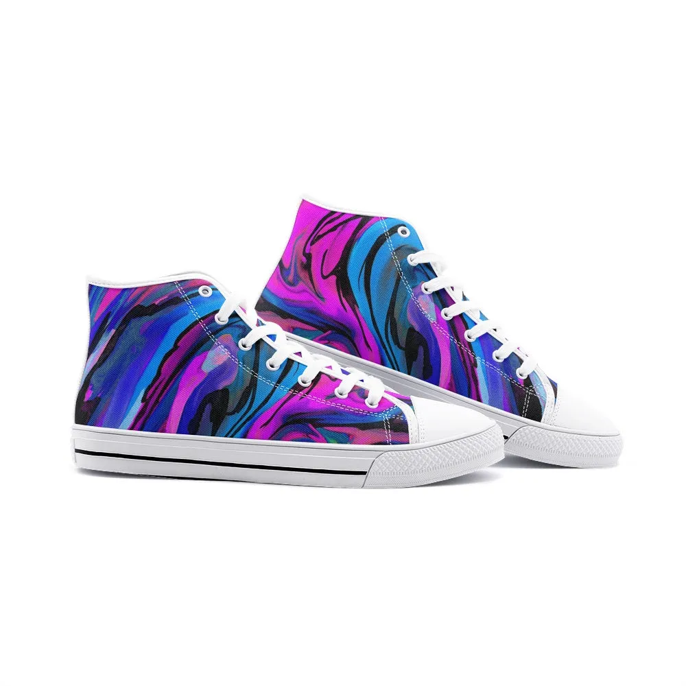 Aurora Borealis Unisex High Top Canvas Shoes