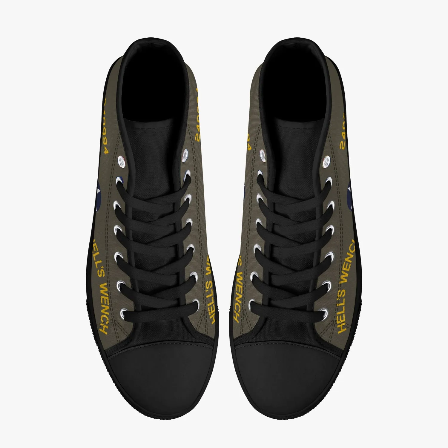 B-24 "Hell's Wench" High  Top Canvas Shoes
