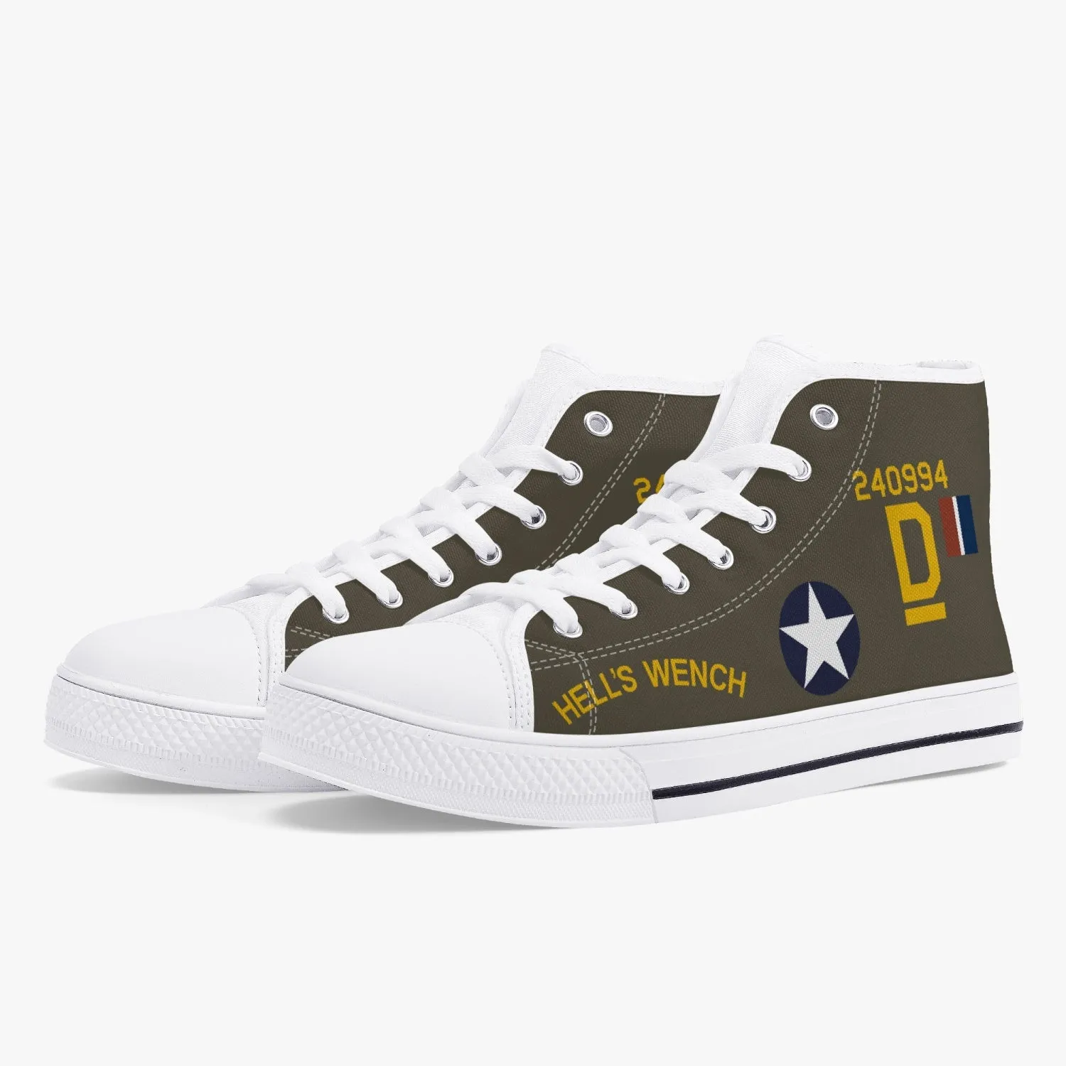 B-24 "Hell's Wench" High  Top Canvas Shoes