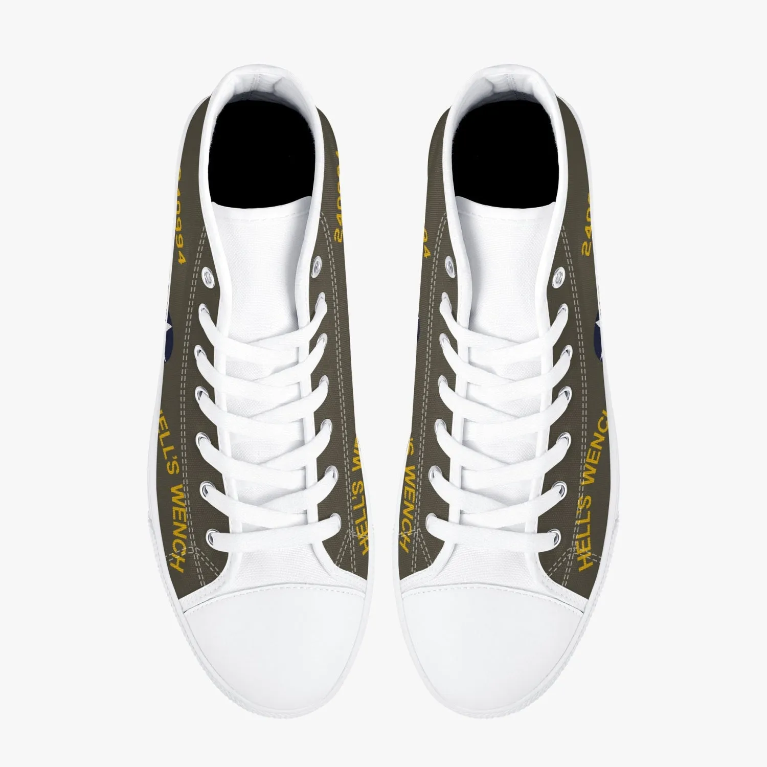 B-24 "Hell's Wench" High  Top Canvas Shoes