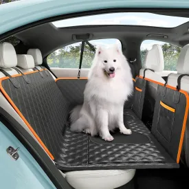 Back Seat Extender for Dogs 52.4 * 24.4in, Upgraded Non-Slip PU Leather Dog Car Seat Cover, Foldable in The Car, Hard PVC Panels Bottom Support to 330 lbs, for Cars/Mid-Size SUV/Small Truck