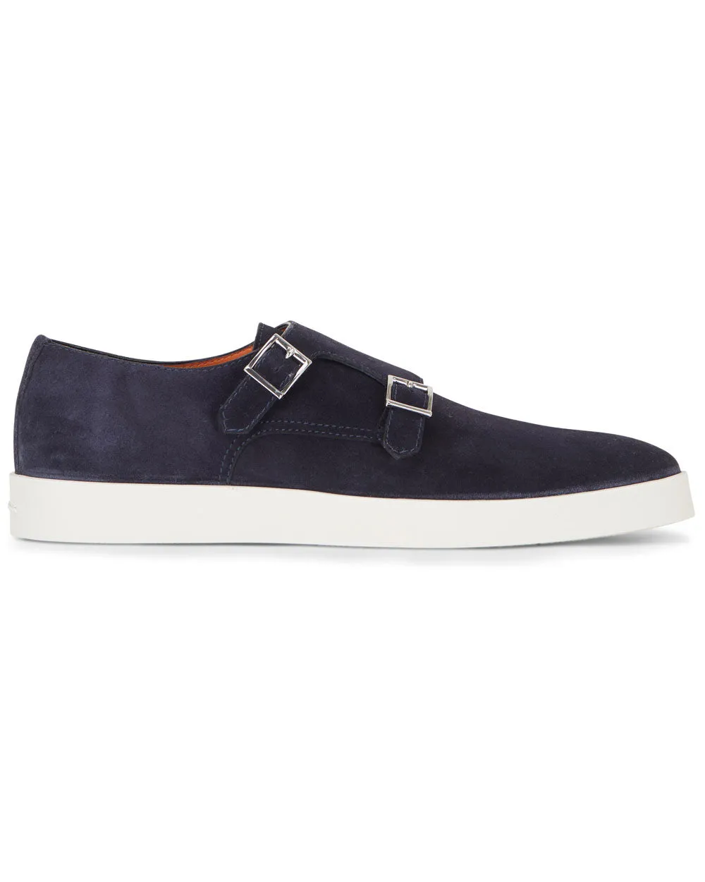 Bankable Navy Suede Double Monk Strap Sneaker