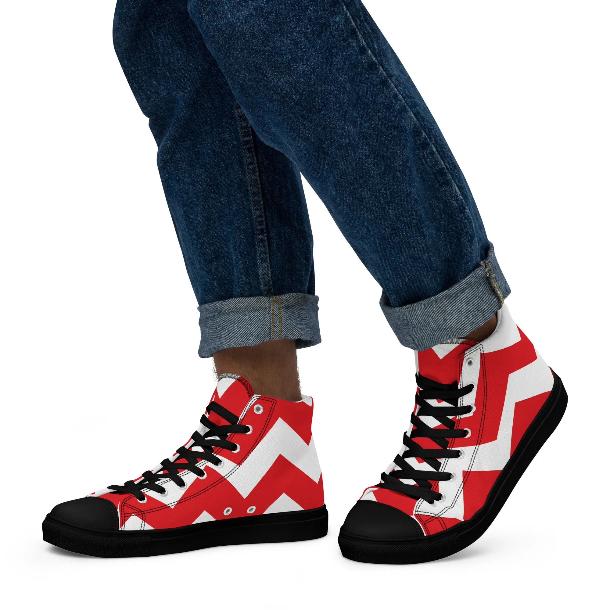 BE PATIENT Men’s High Top Canvas Shoes