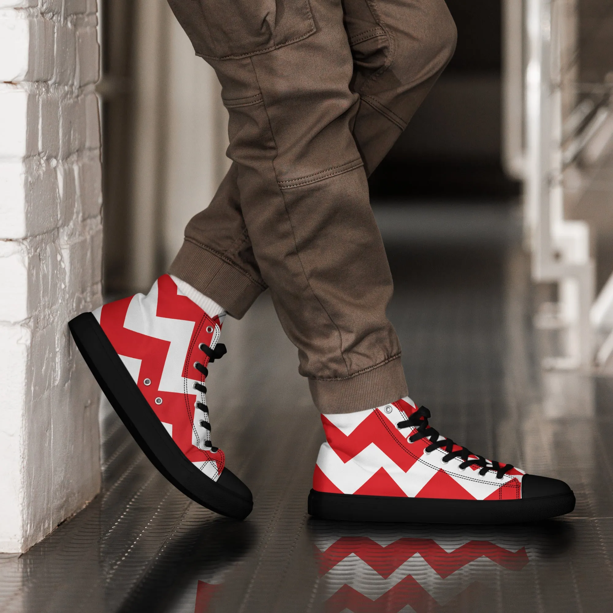 BE PATIENT Men’s High Top Canvas Shoes