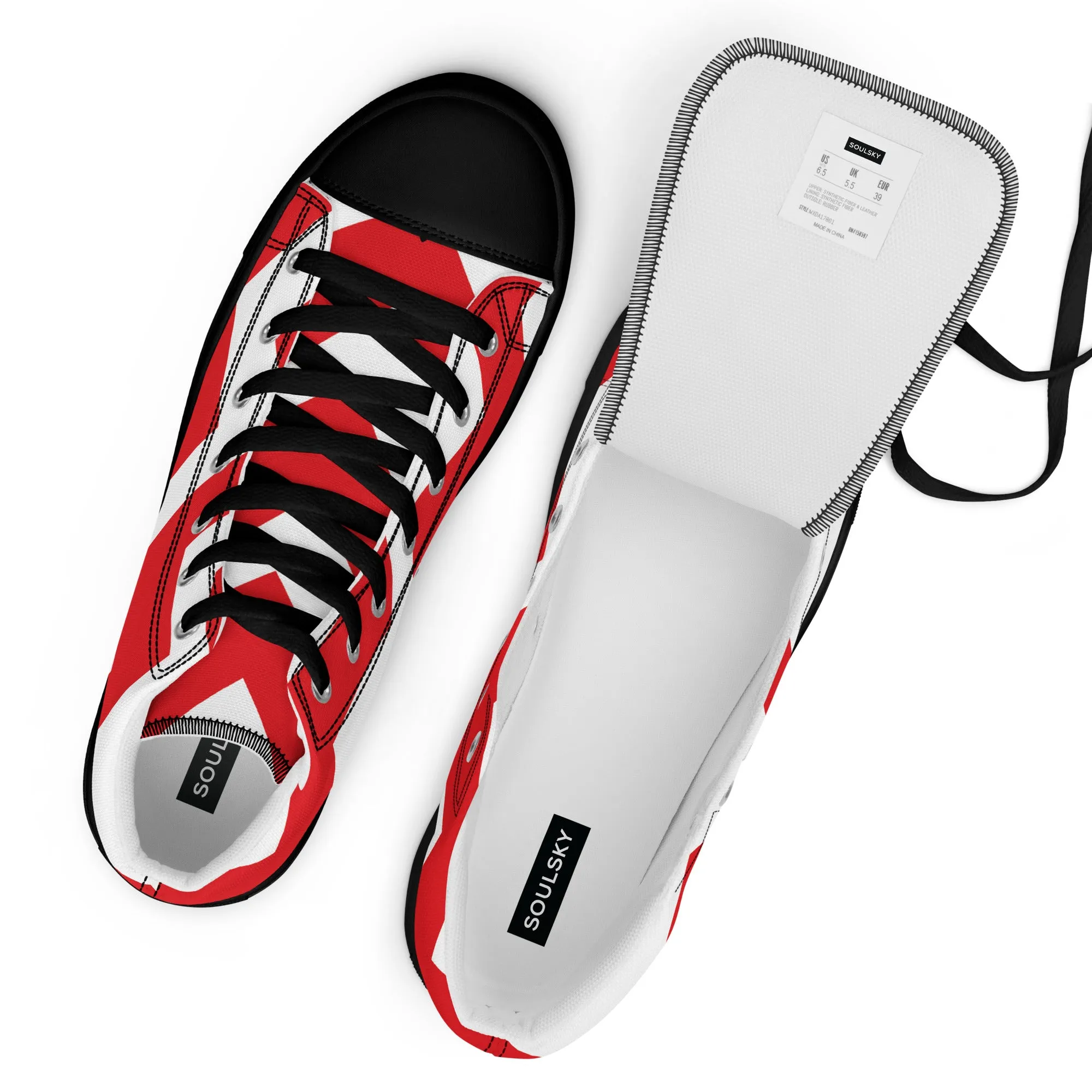 BE PATIENT Men’s High Top Canvas Shoes