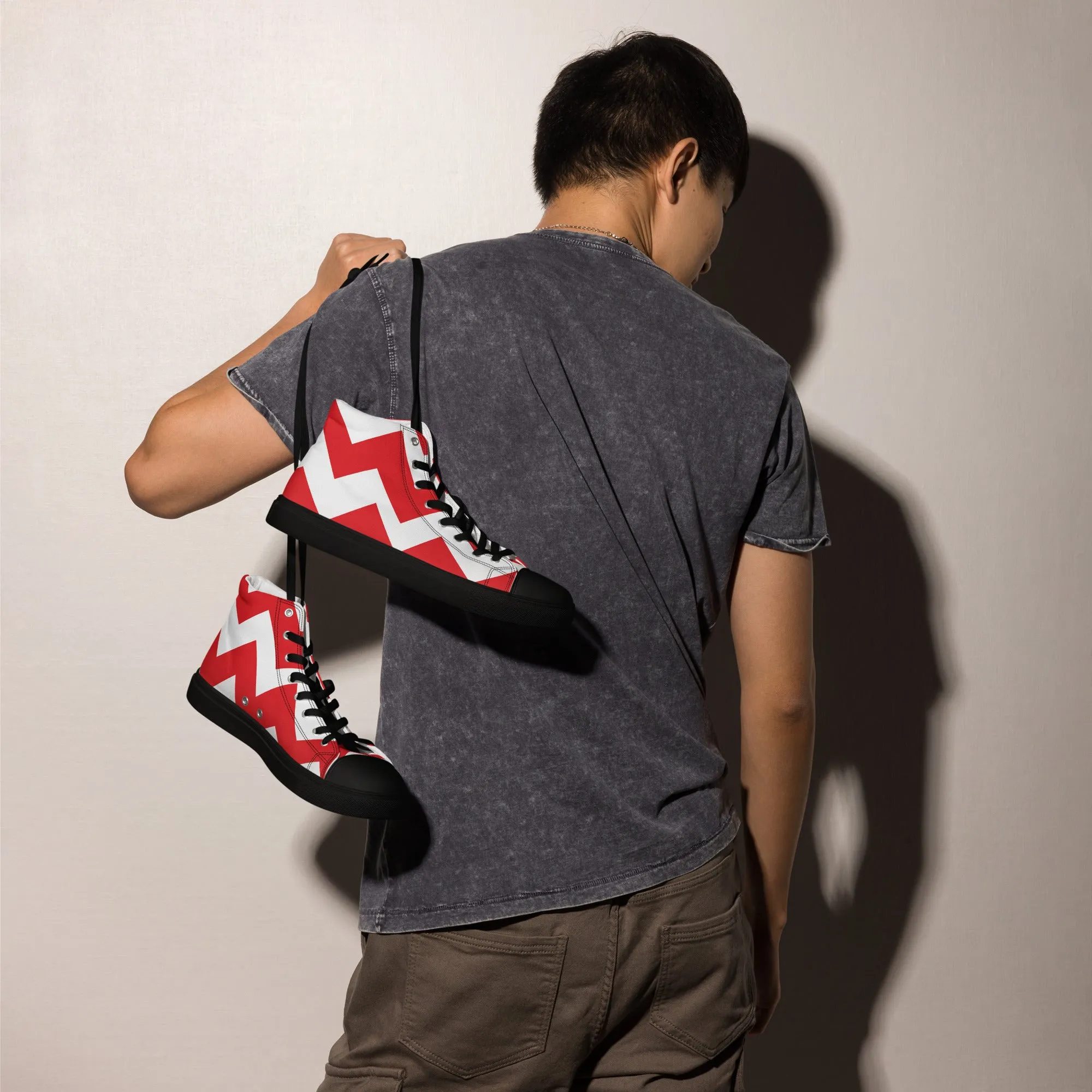 BE PATIENT Men’s High Top Canvas Shoes