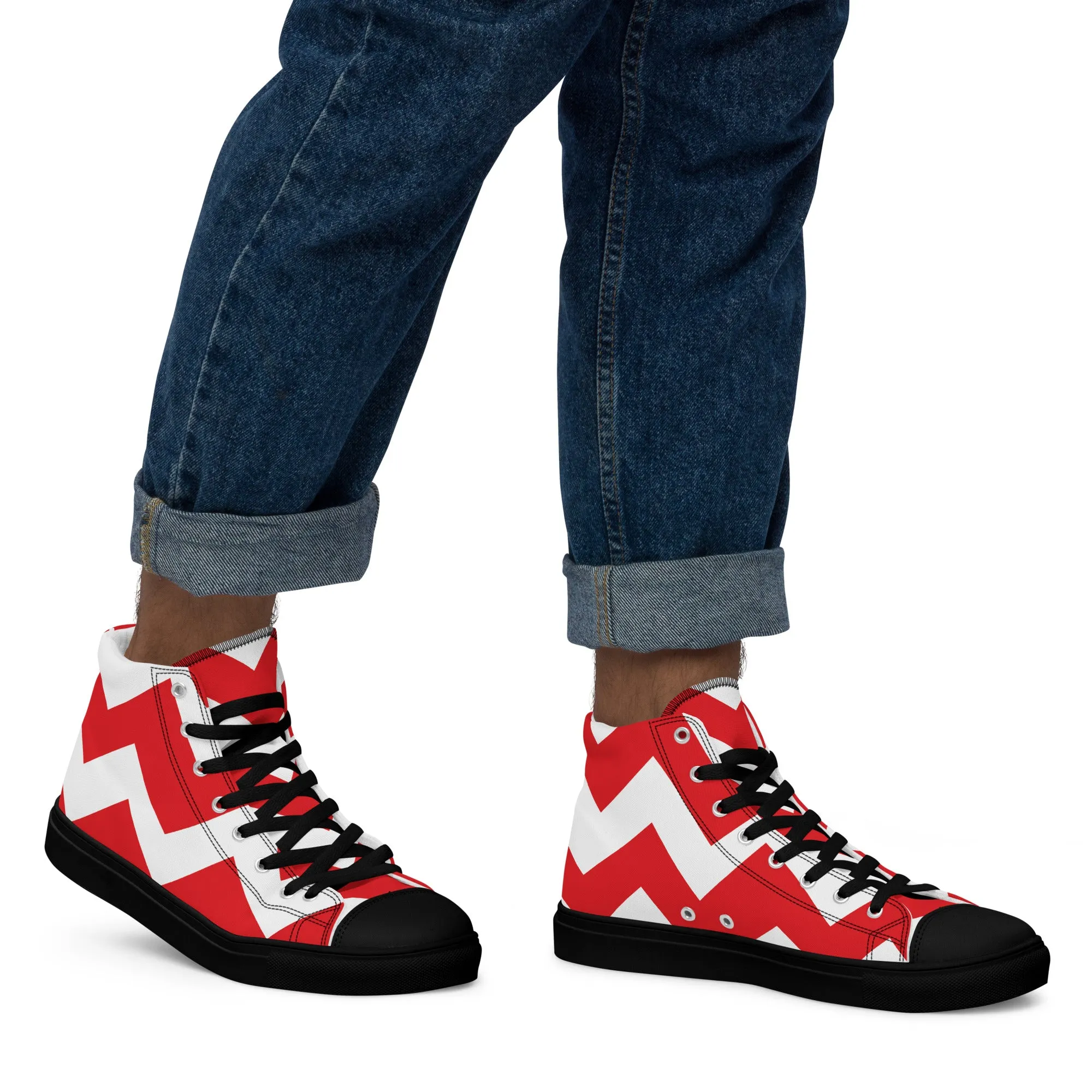 BE PATIENT Men’s High Top Canvas Shoes
