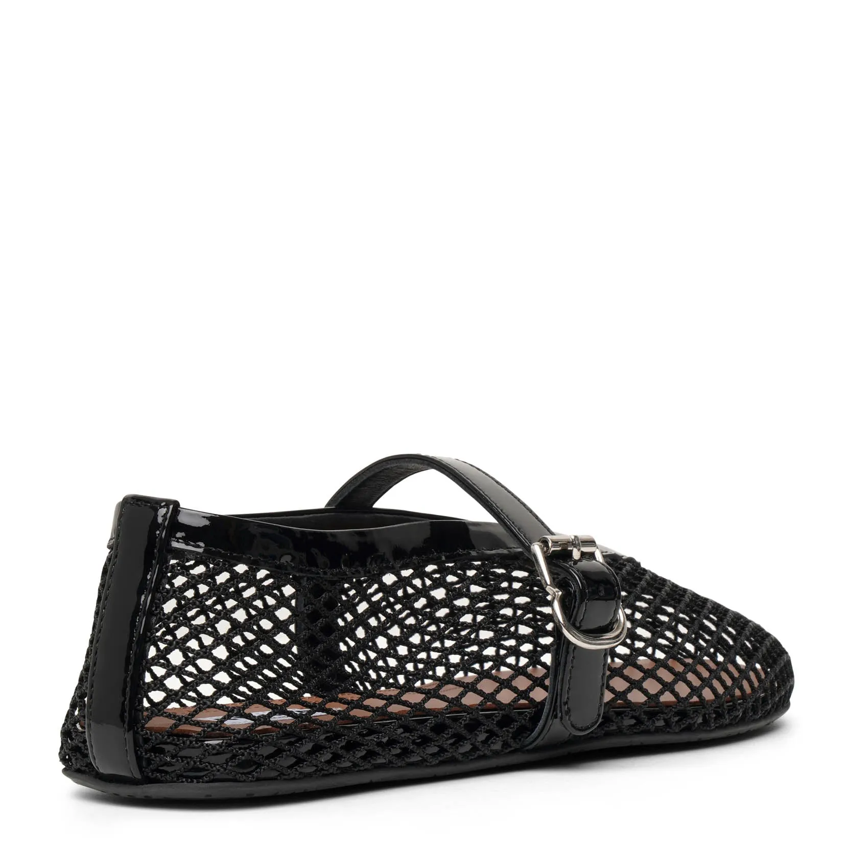 Black mesh ballet flats