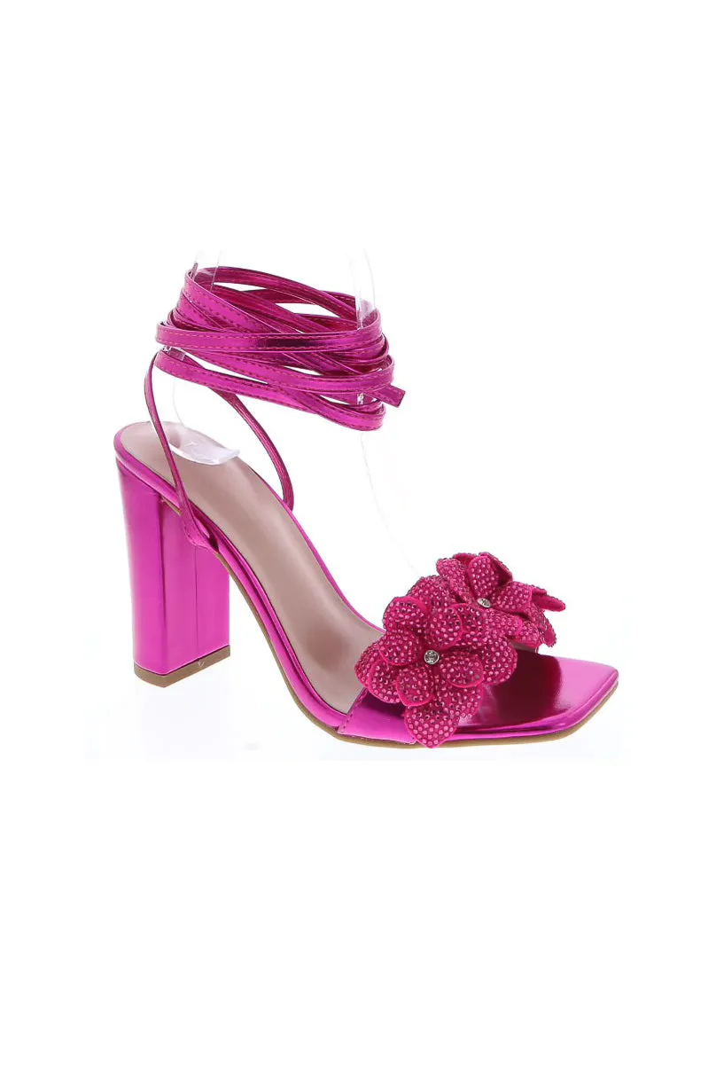 Celeste - Embellished Rhinestones Single Sole Heels