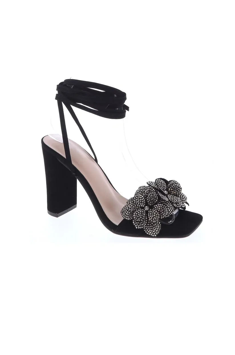 Celeste - Embellished Rhinestones Single Sole Heels
