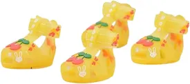 Cute Summer Dog Shoes Sweet Cherry Puppy Sandals Pet Jelly Shoes Flats, Dog Booties Paw Protector for Summer Hot Pavement (Candy Yellow, #3: 2.09''x1.65''(Length*Width))