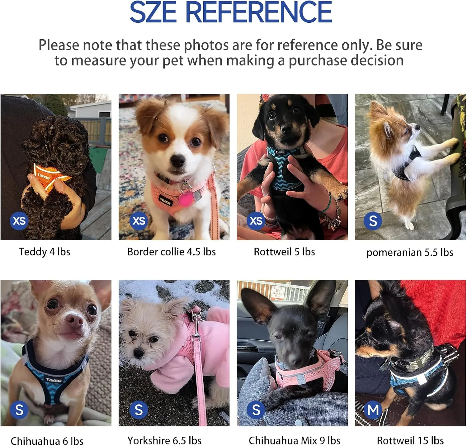 Dog Harness for Small Dogs and Leash Set, Honeycomb Grid, Reflective Lightweight Harness & Anti-Twist Pet Lead Multi Color, Size: XS-S-M. (S, Red & Blue)
