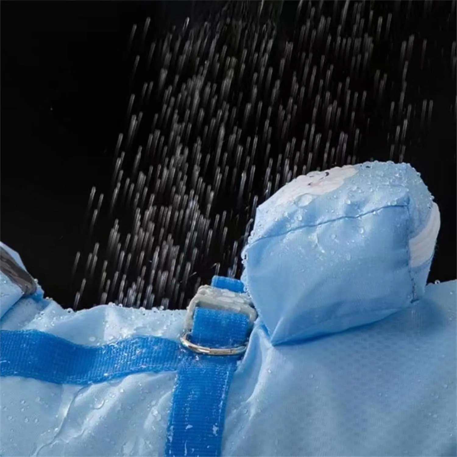 Dog Raincoat with Boots,Waterproof Dog Raincoats with Hood for Small Medium Large Dogs,Raincoat with Reflective Strap, Lightweight Rain Jacket with Leash Hole (Blue Cloud, Medium)