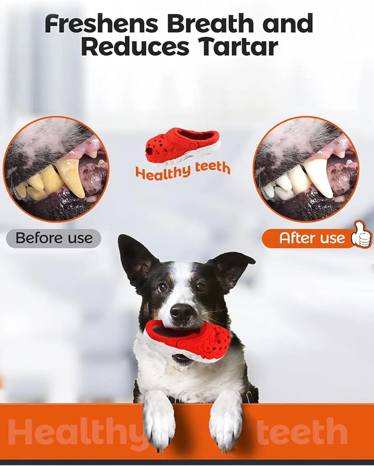 Durable Rubber Slipper Toy Interactive Puppy Toys Aggressive Chewers Small Meduium Breed,Dog Tough Toys for Pet Training and Cleaning Teeth,Indestructible Dog Toys for Aggressive Chewers (Slipper-Red)