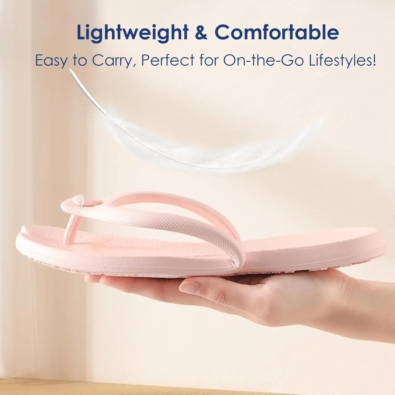 Foldable Travel Slippers for Men & Women  Non-Slip Waterproof Shower Flip Flops, Quick Dry Pool Sandals, Lightweight Portable Beach & Camp Slides, Comfortable & Durable EVA Shower Shoes Blue