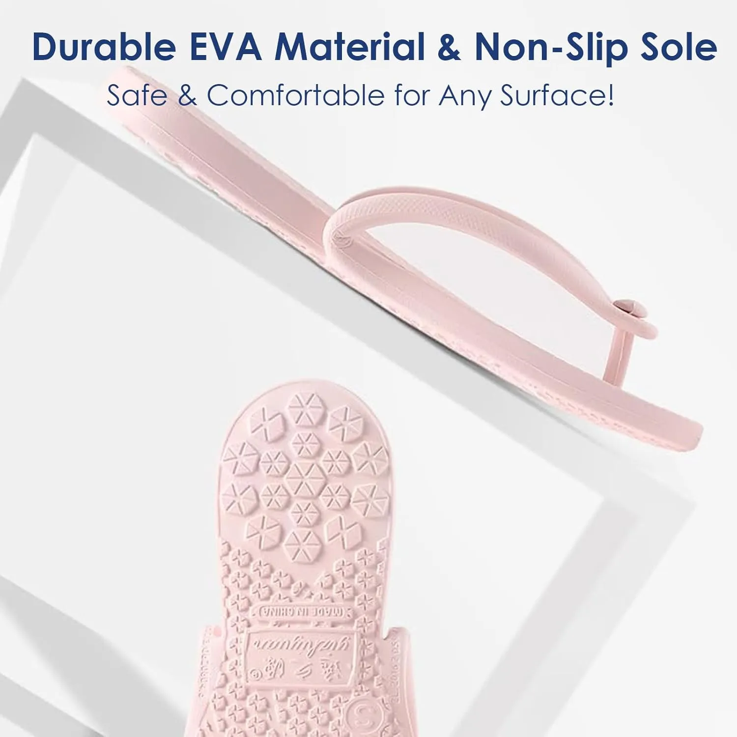 Foldable Travel Slippers for Men & Women  Non-Slip Waterproof Shower Flip Flops, Quick Dry Pool Sandals, Lightweight Portable Beach & Camp Slides, Comfortable & Durable EVA Shower Shoes Blue