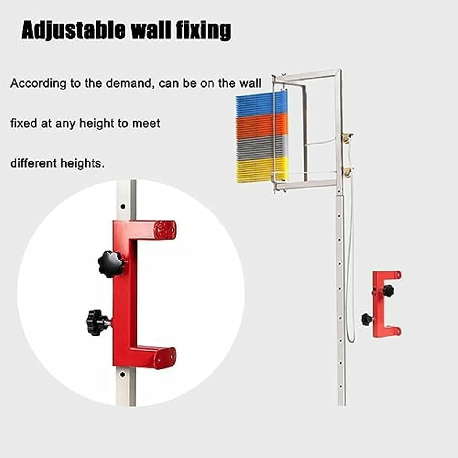 Free-Standing Jump Measurement TesterVertical Jump Trainer, Vertical Jump Tester, Movable Vertical Jump Tester, Metal Vertical Jump Tester with Wheels, Standing Jump Meter for School Gyms~/