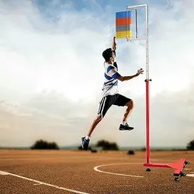 Free-Standing Jump Measurement TesterVertical Jump Trainer, Vertical Jump Tester, Movable Vertical Jump Tester, Metal Vertical Jump Tester with Wheels, Standing Jump Meter for School Gyms~/