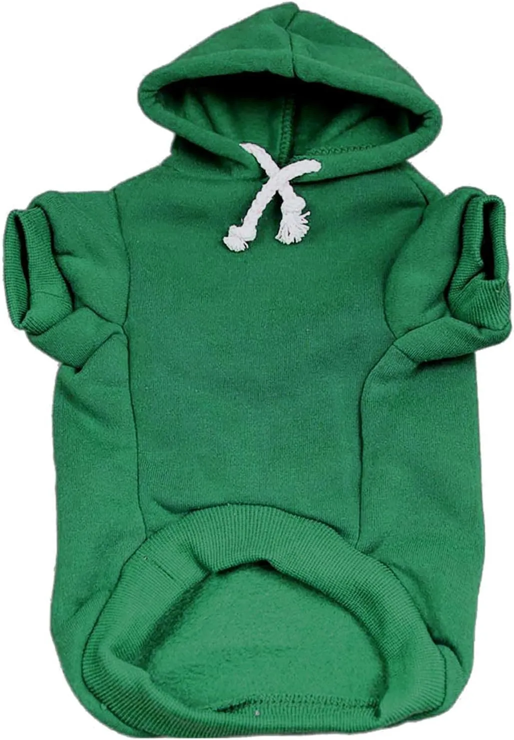 Game On Soccer Dog Hoodie Fleece Lined Pullover Sweatshirt with Leash Hole (Green, Large 1073)