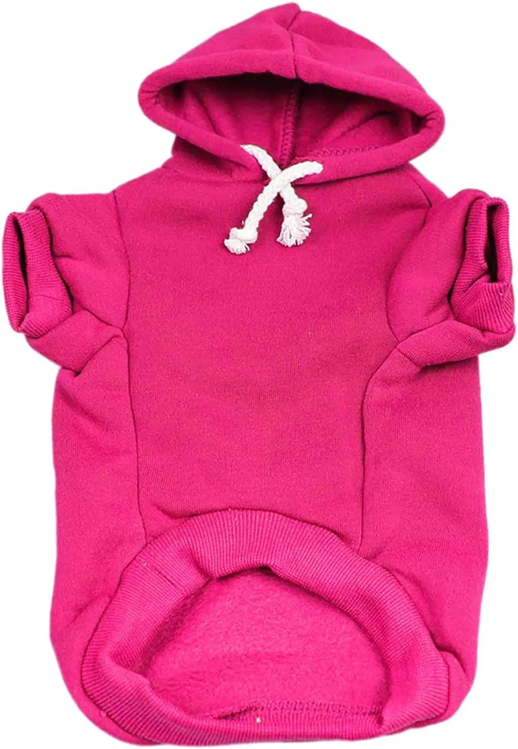 Game On Soccer Dog Hoodie Fleece Lined Pullover Sweatshirt with Leash Hole (Hot Pink, Large 1073)