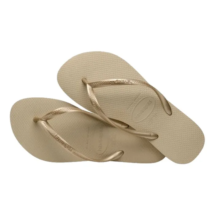 HAVAIANAS SLIM TEENSLIPPERS - SAND GREY/LIGHT GOLDEN