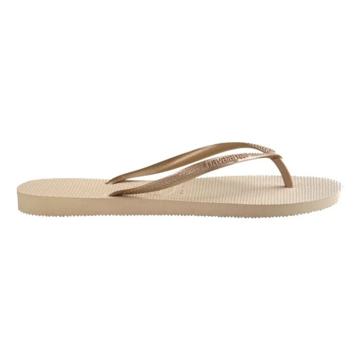 HAVAIANAS SLIM TEENSLIPPERS - SAND GREY/LIGHT GOLDEN