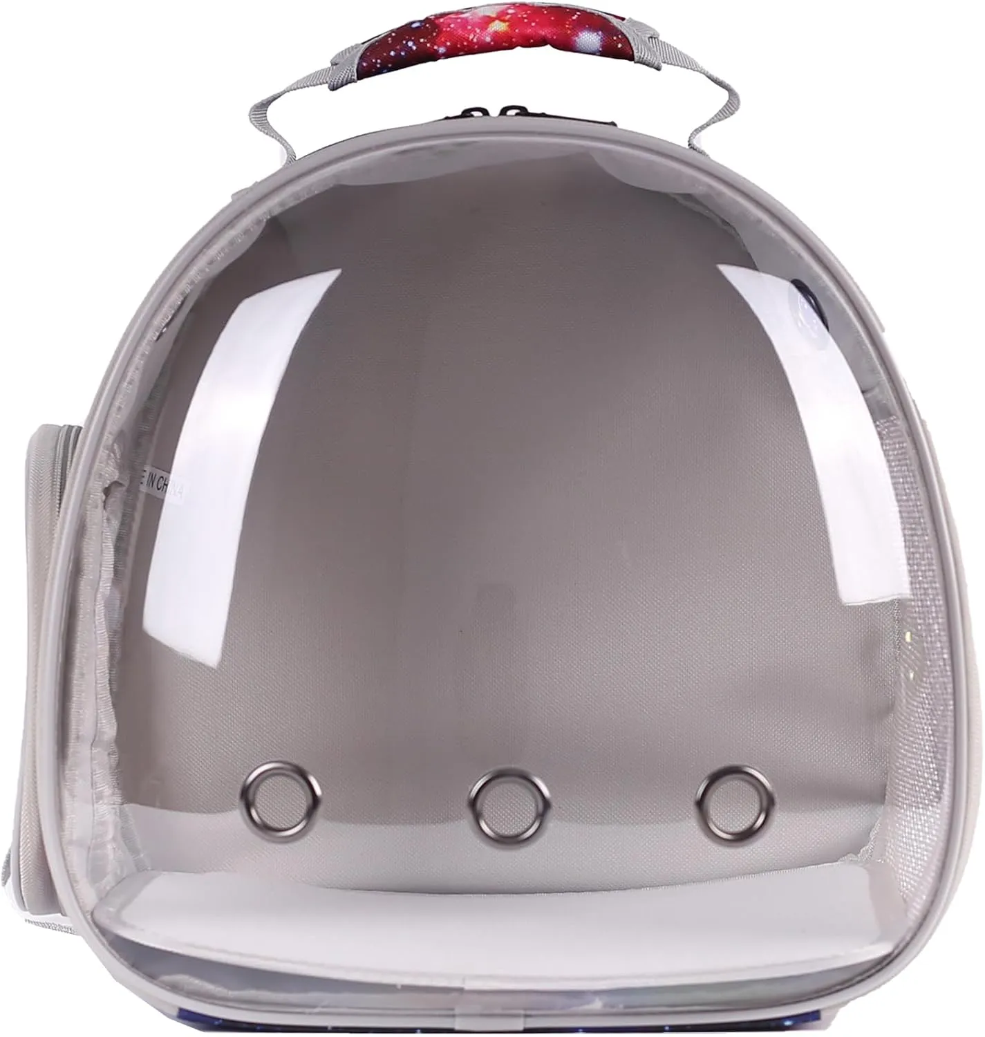 Hedgehog Backpack Carrier, Galaxy Theme Bearded Dragon Backpack,Small Animal Backpack for 2 Guinea Pig Lizard, Space Capsule Clear Bubble Window Carrier for Rat Bunny Rabbit (Galaxy Pink)