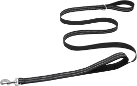Hikiko 6 FT Heavy Duty Dog Leash with 2 Padded Handles Reflective Nylon Double Handle Dog Leash, Black