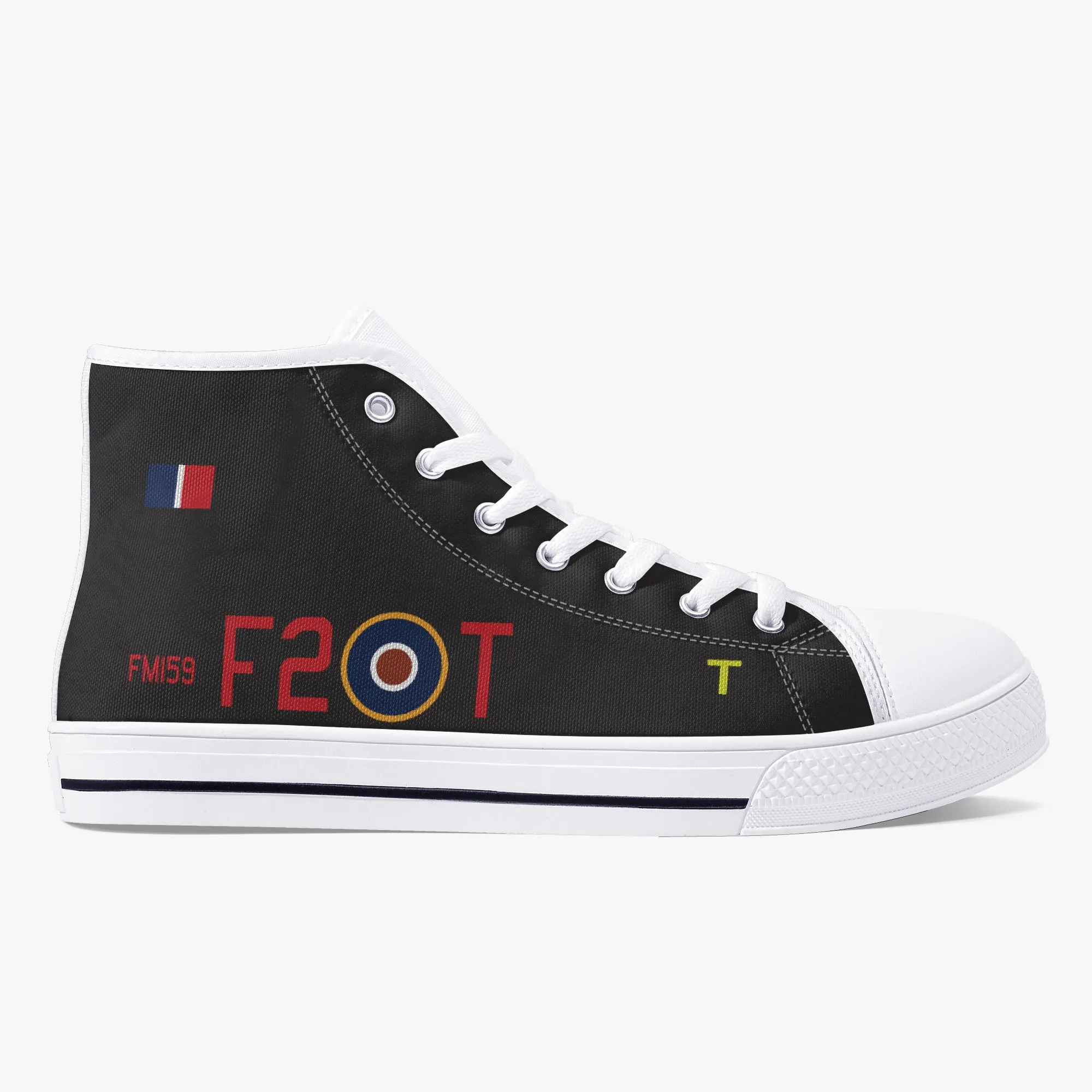 Lancaster "F2-T" High Top Canvas Shoes (Black)