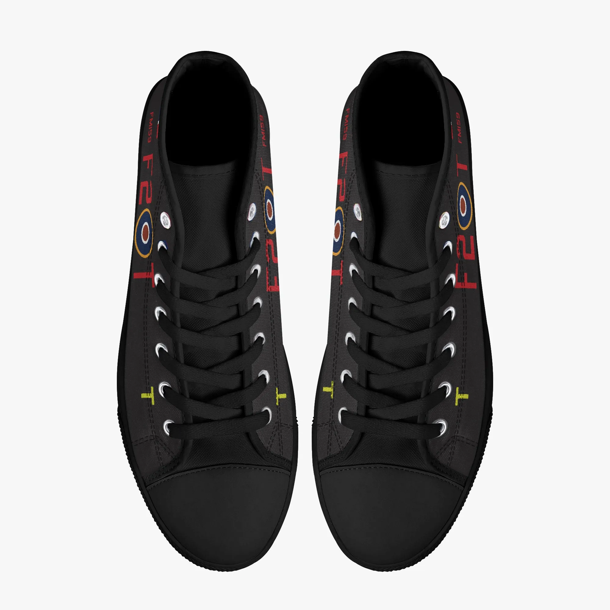 Lancaster "F2-T" High Top Canvas Shoes (Black)