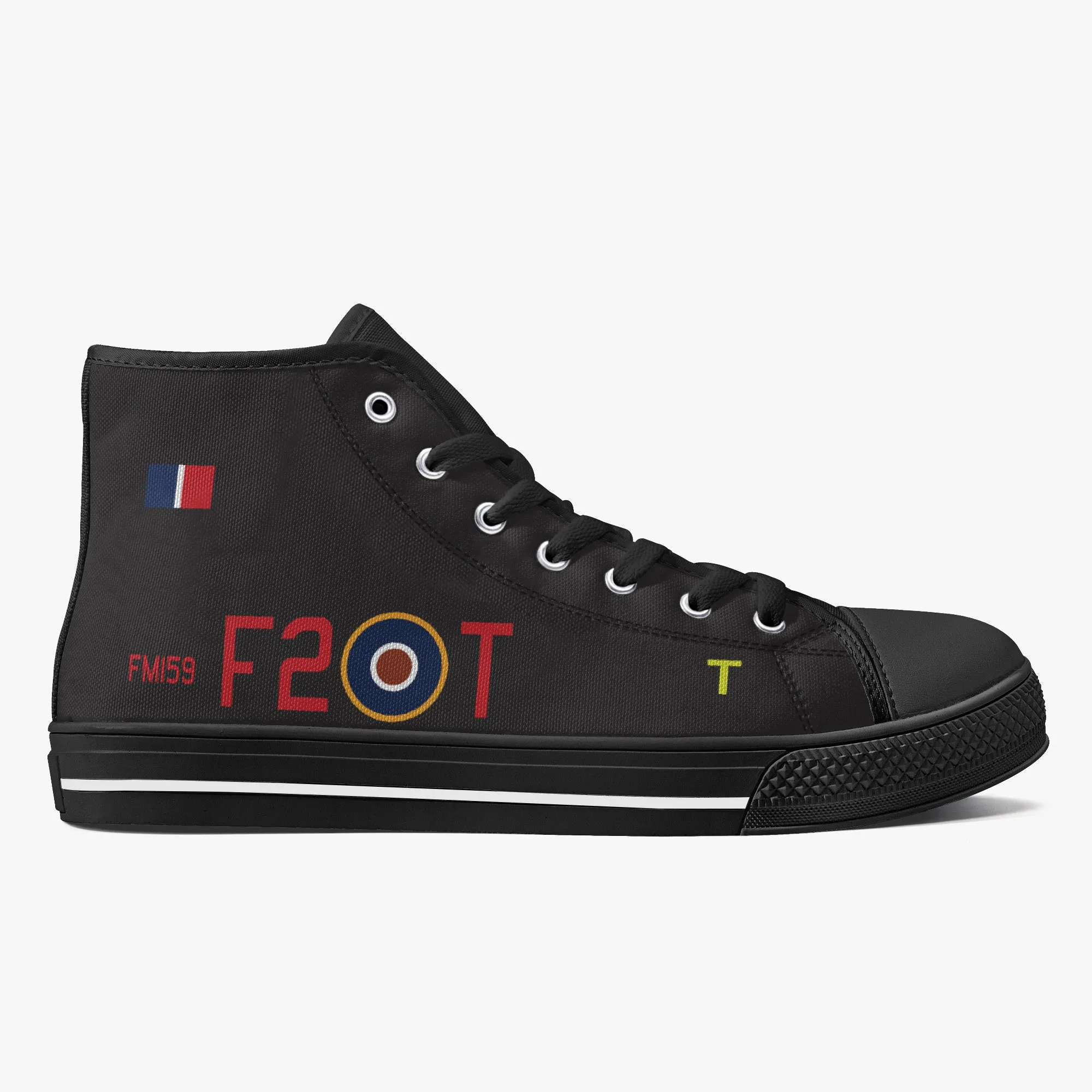 Lancaster "F2-T" High Top Canvas Shoes (Black)