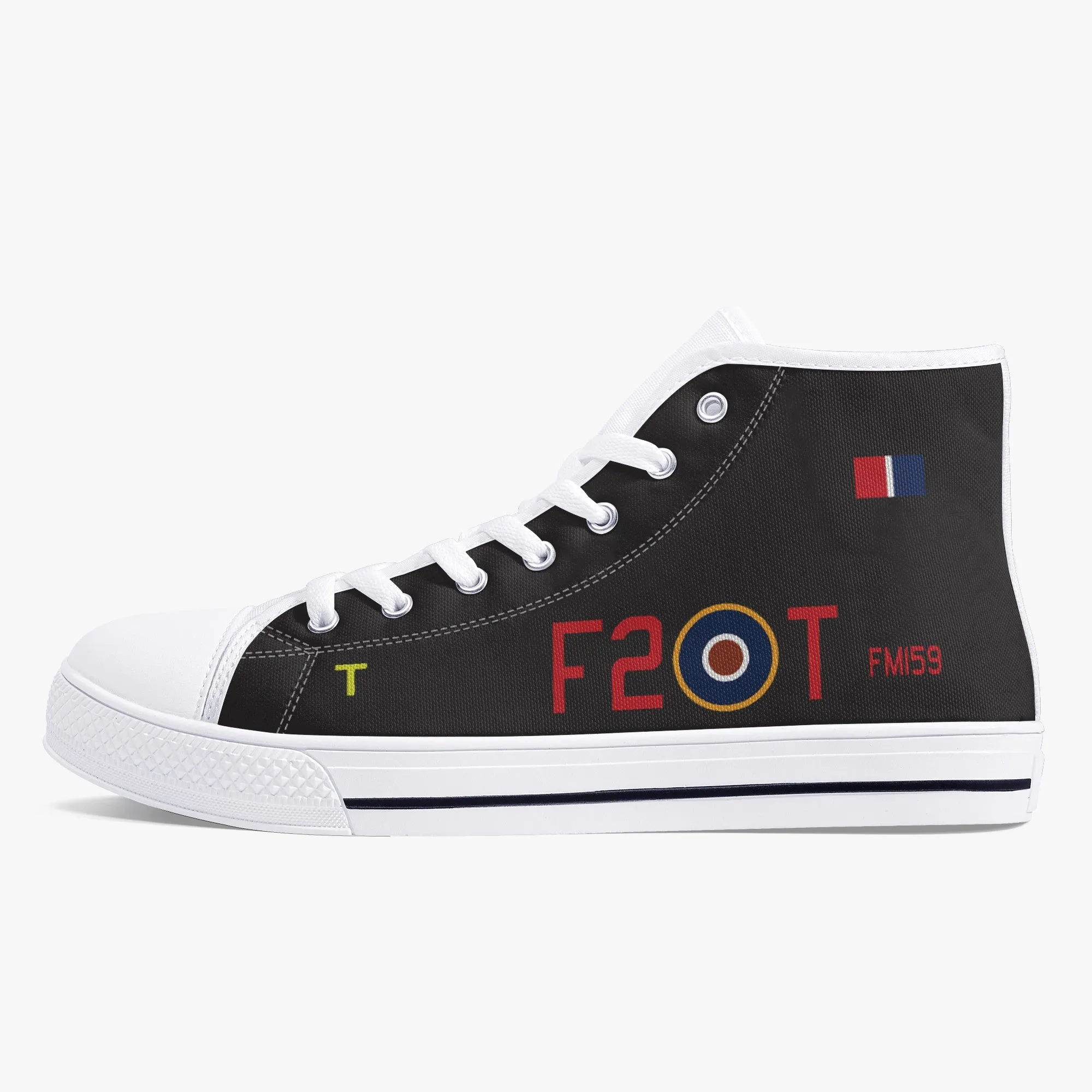 Lancaster "F2-T" High Top Canvas Shoes (Black)