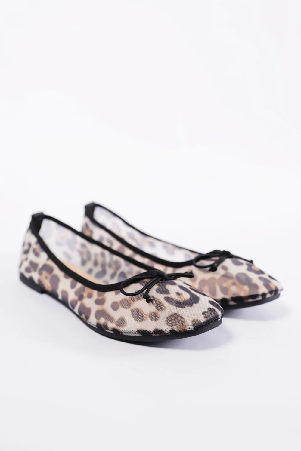 LEAPORD MESH BALLET FLATS