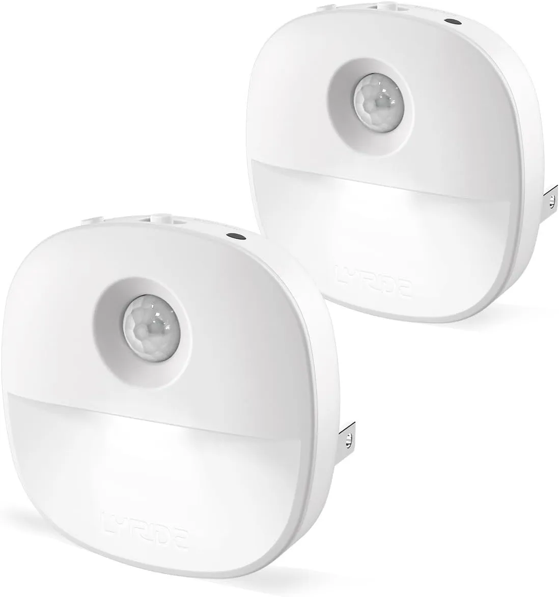 Lyridz Motion Sensor Night Light Indoor, 1-50 lm Dimmable LED Night Lights Plug Into Wall, Bright Plug-in Night Light with Dusk to Dawn Sensor for Stairs, Bathroom, Hallway, Garage, Toilet, (2 Pack)