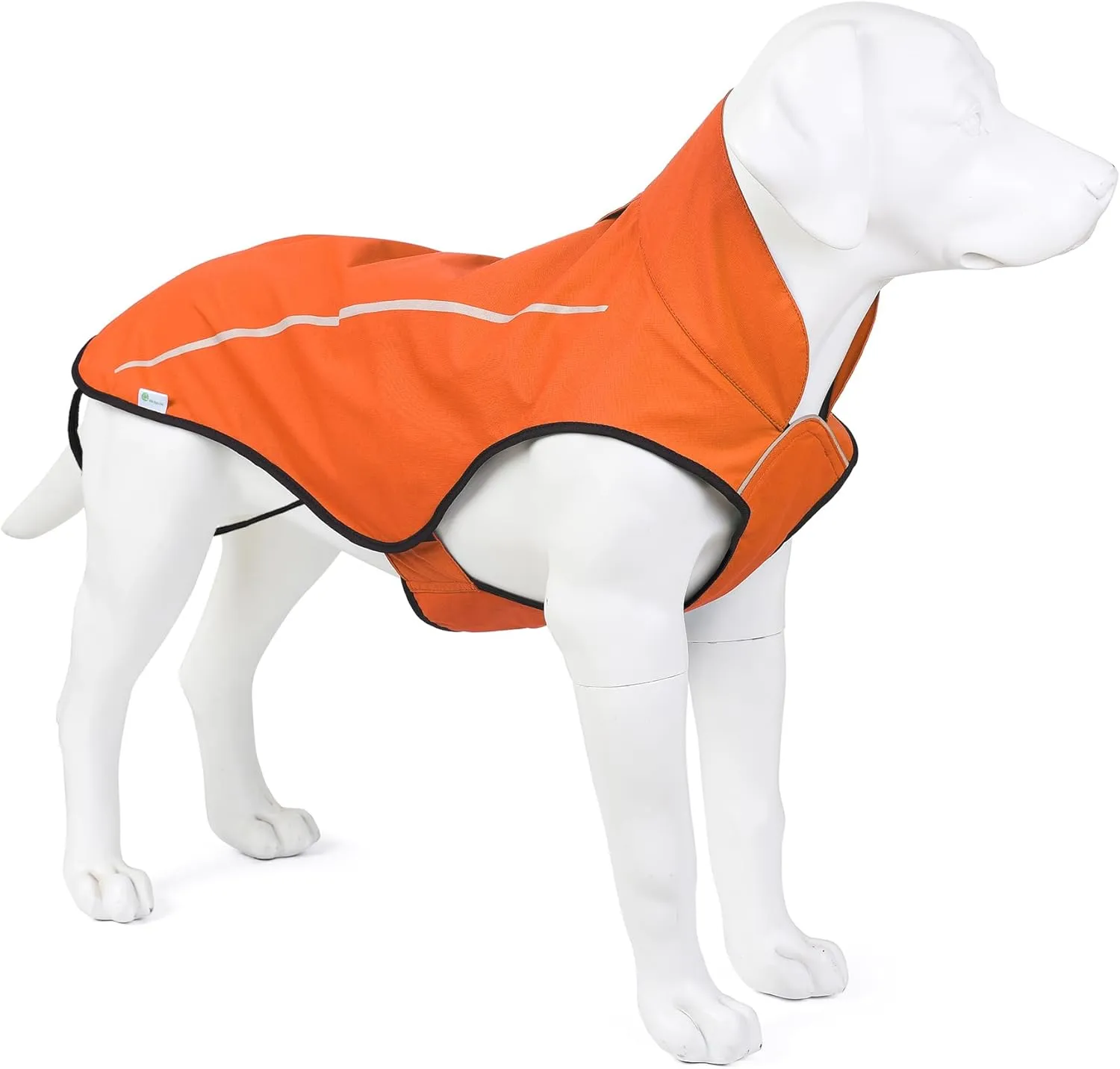 Mile High Life Dog Raincoat, Adjustable Waterproof Reflective Rain Jacket for Small Medium Large Dogs, Lightweight Breathable Pet Rain Coat with Leash Hole(Orange,M Chest 26-32")