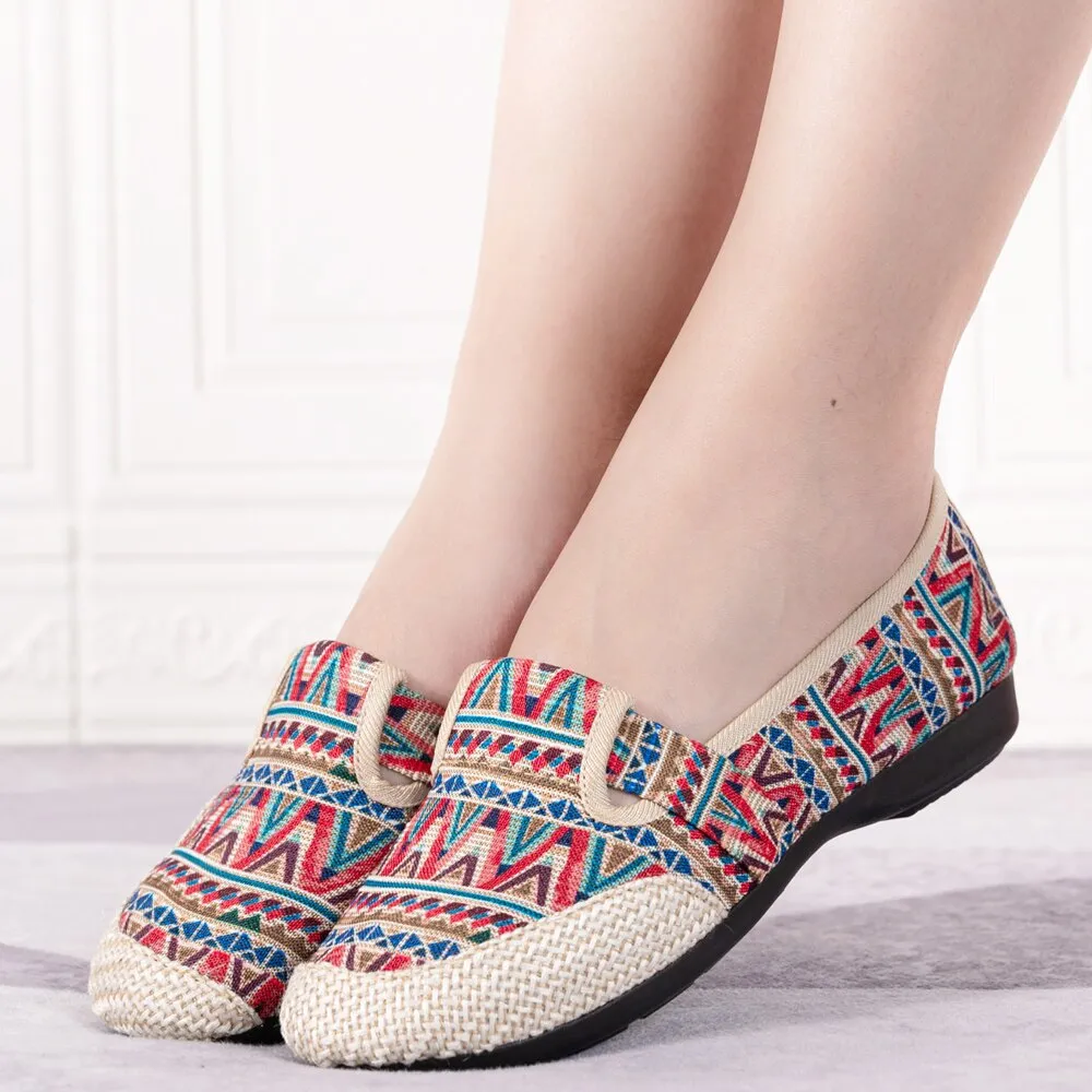 Nanccy Weaving Breathable Loafers  Comfortable Walking Casual Flats Shoes WF07