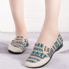 Nanccy Weaving Breathable Loafers  Comfortable Walking Casual Flats Shoes WF07