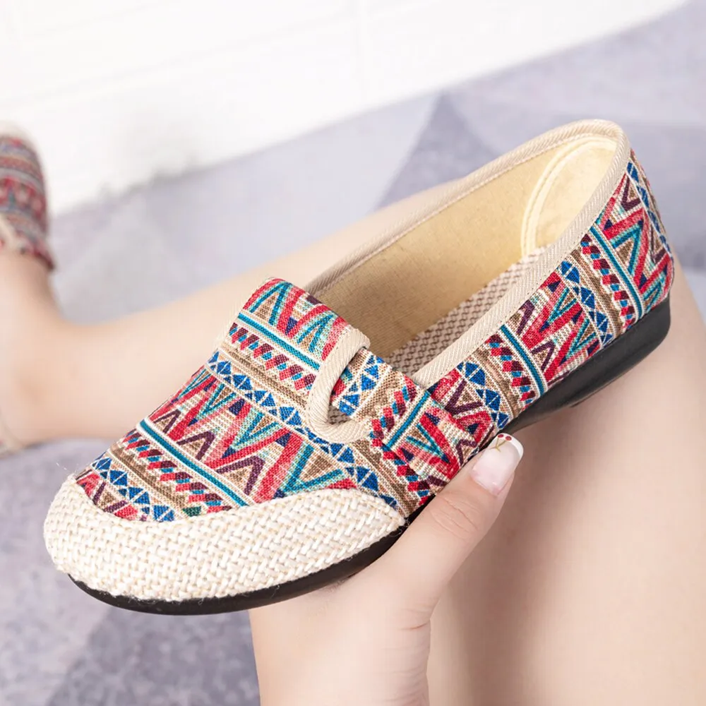 Nanccy Weaving Breathable Loafers  Comfortable Walking Casual Flats Shoes WF07