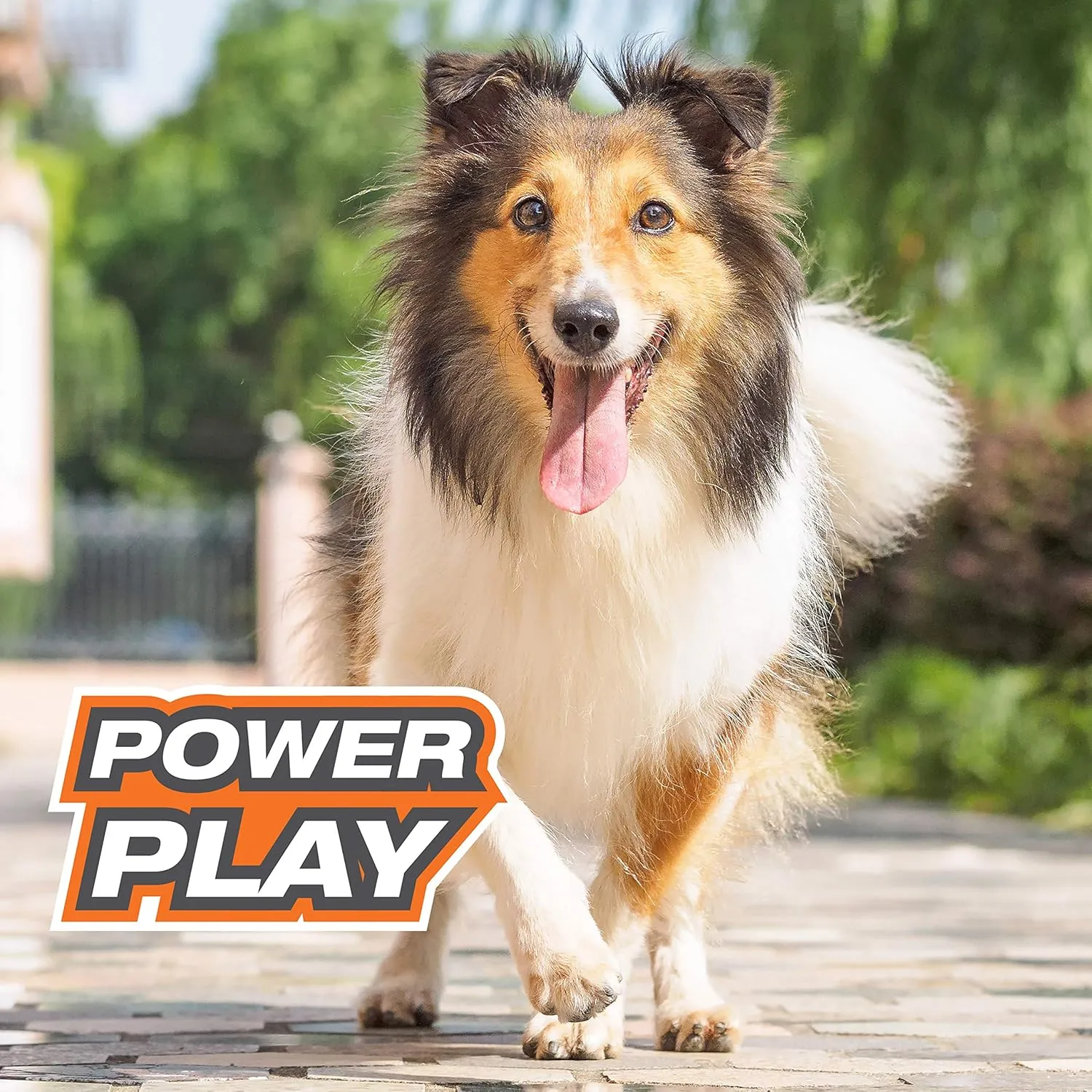 Nylabone Power Play Gripz Felt Basketball Rubber Fetch Toy, Squeaky Ball for Dogs, Medium (1 Count)