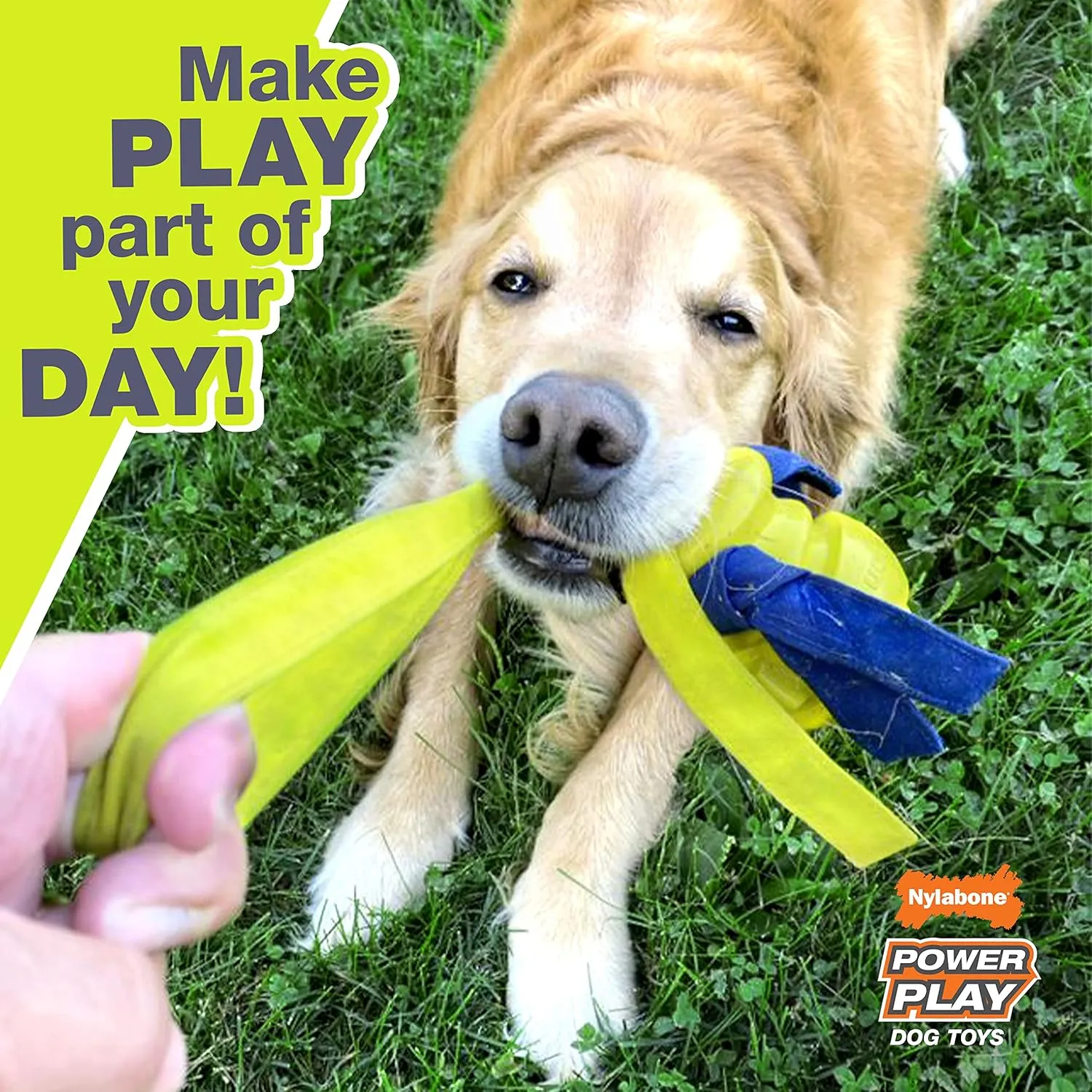 Nylabone Power Play Gripz Felt Basketball Rubber Fetch Toy, Squeaky Ball for Dogs, Medium (1 Count)
