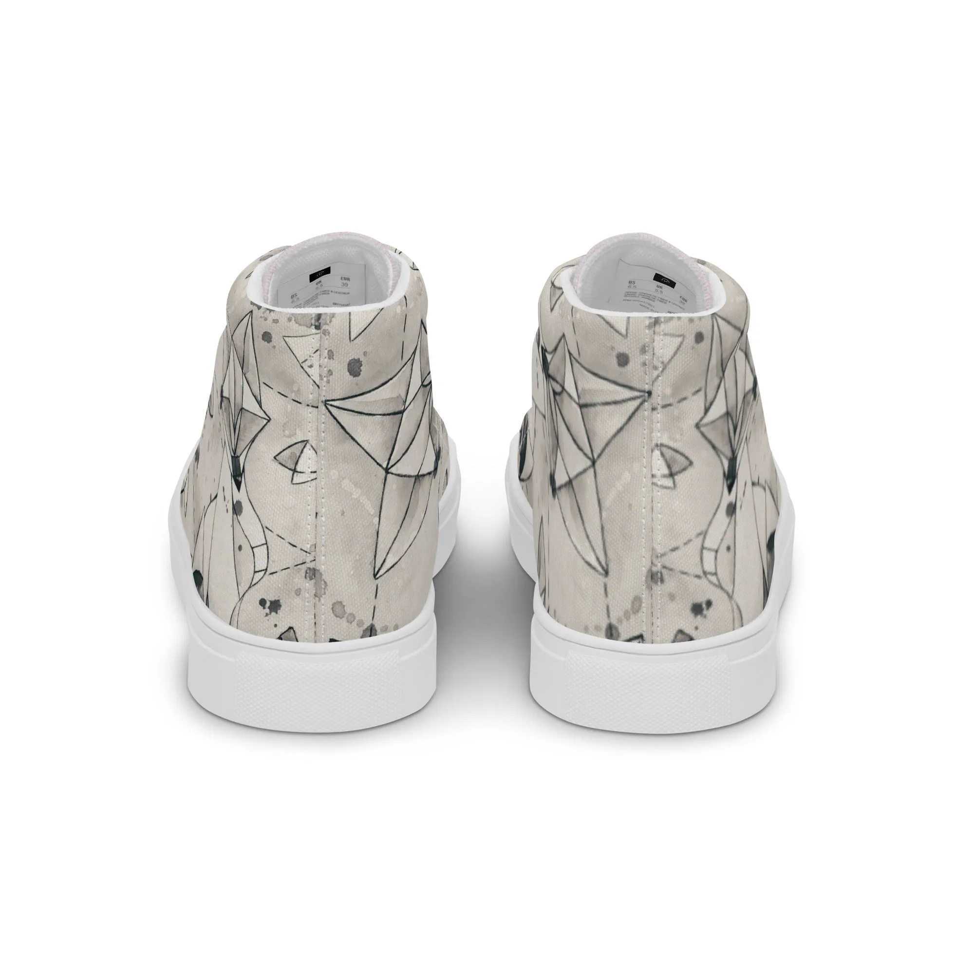 Origami Foxy high top canvas shoes