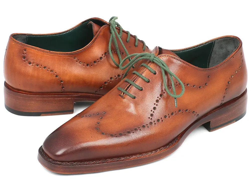 Paul Parkman Men's Wingtip Oxford Goodyear Welted Camel/Brown