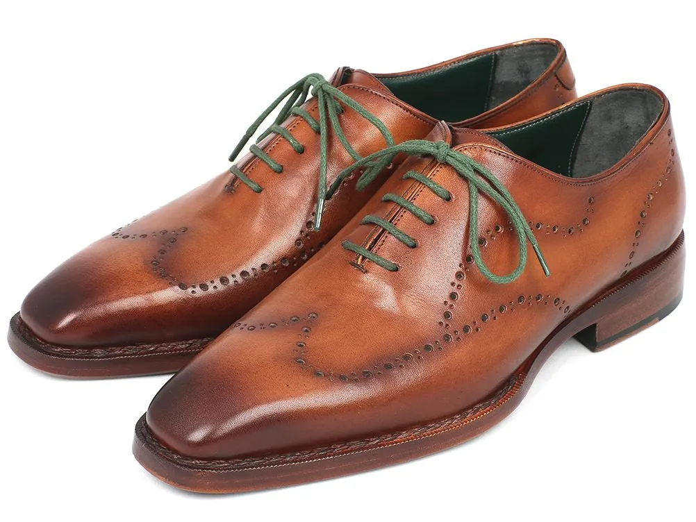Paul Parkman Men's Wingtip Oxford Goodyear Welted Camel/Brown