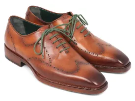 Paul Parkman Men's Wingtip Oxford Goodyear Welted Camel/Brown