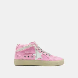Paulina Pink Distressed High Top